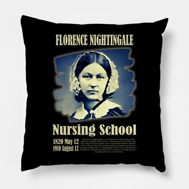 Florence Nightingale: The Spirit of Nursing Pillow by chems eddine