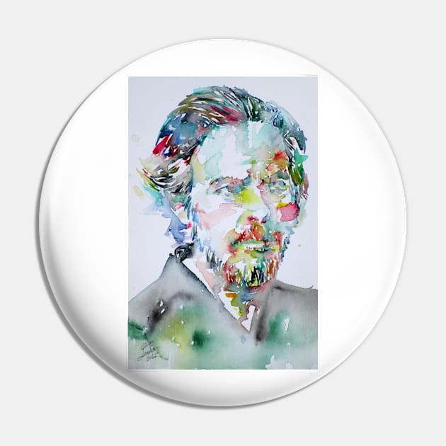 ALAN WATTS - watercolor portrait Pin by lautir