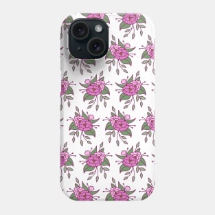 Pink Peonies | Simple Peonies | Floral Pattern Phone Case