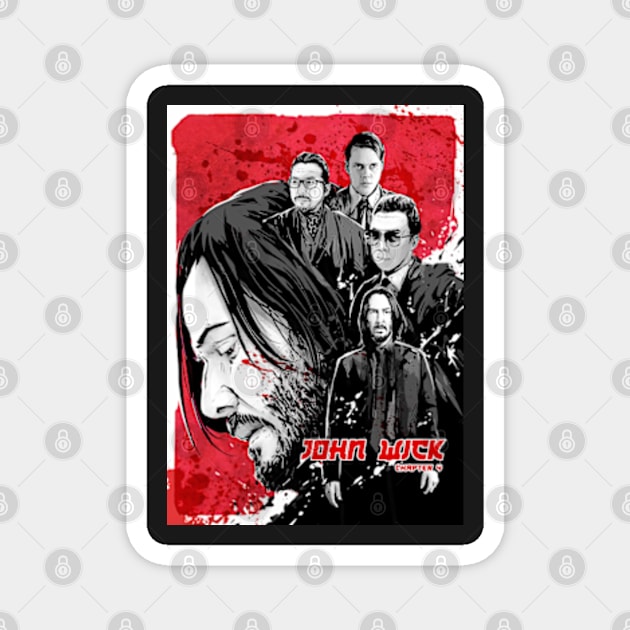 John Wick Movie, John Wick Art, John Wick Chapter 4 Magnet by IchiVicius