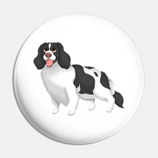 Black & White English Springer Spaniel Dog Pin