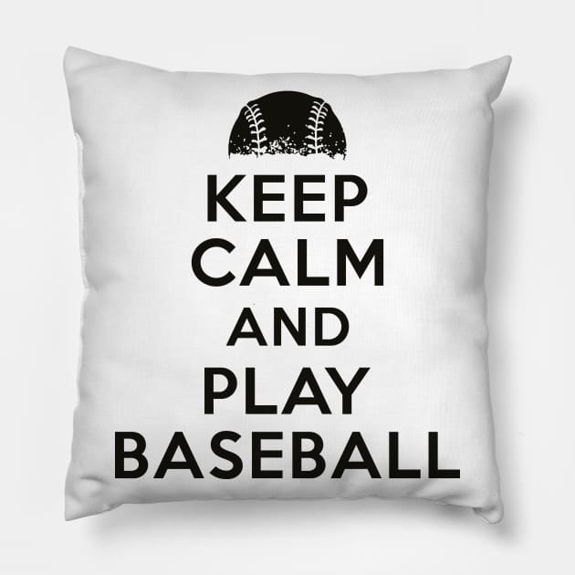 Keep calm and play baseball Pillow by nektarinchen