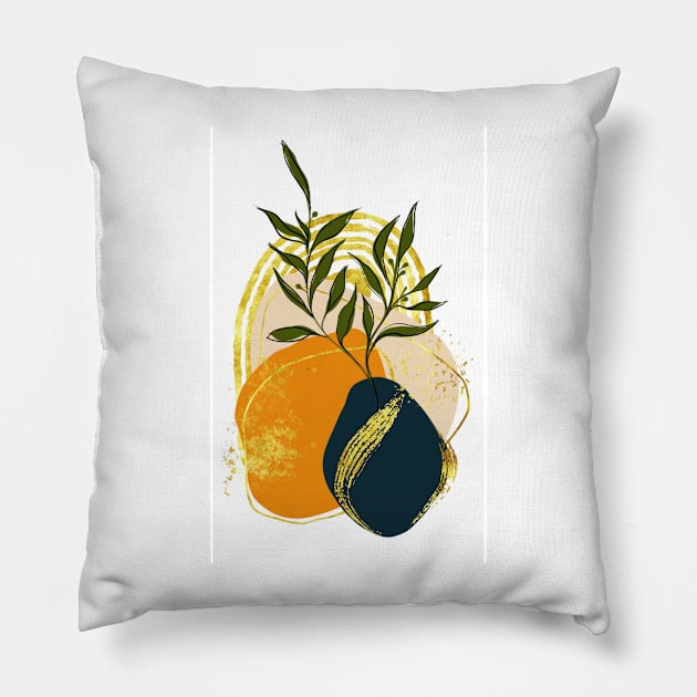 Minimal Art Plant Pillow by Tantillaa