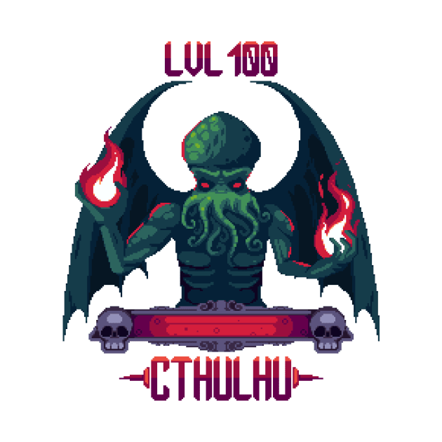 Pixelated Peril: Confronting the Retro Game's Cthulhu Boss by Holymayo Tee