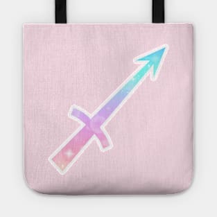 Sagittarius Zodiac Symbol in Magical Unicorn Colors Tote