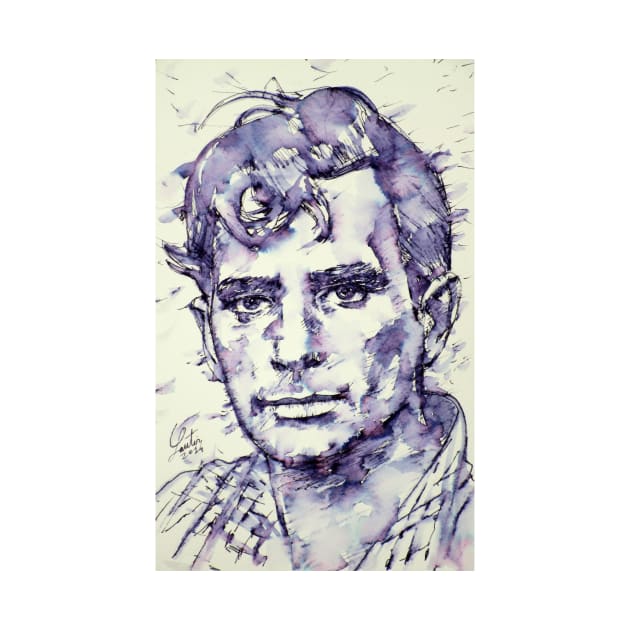 JACK KEROUAC watercolor and ink portrait by lautir