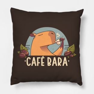CafeBara- Cute Capybara Coffee Pillow