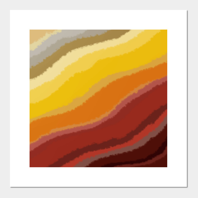 Warm Abstract Brush Strokes Yellow Orange Red Grey Brush