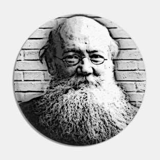 Peter Kropotkin Black And White Portrait | Peter Kropotkin Artwork Pin