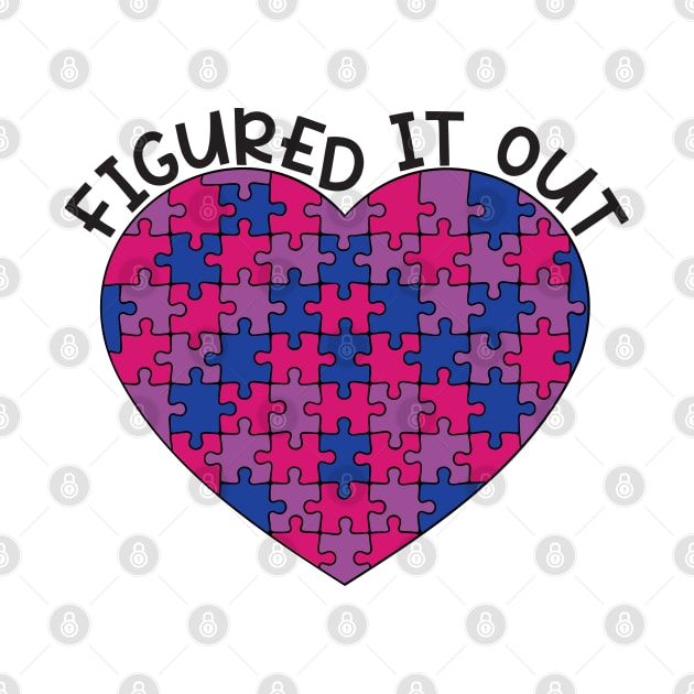 "Figured It Out" Bisexual Pride - Puzzle Heart by LaLunaWinters