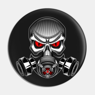 Skull With Gas Mask Pin