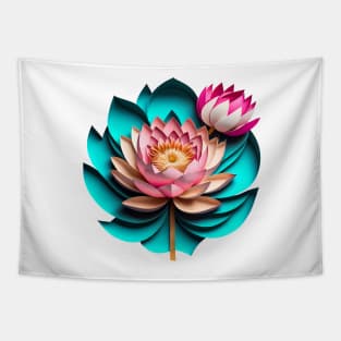 Lotus - Papercut Style Tapestry