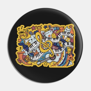 Monsters Music Cute Monsters Playing Music for Musicians Pin