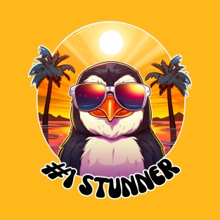 #1 Stunner Penguin - Sunset Style T-Shirt