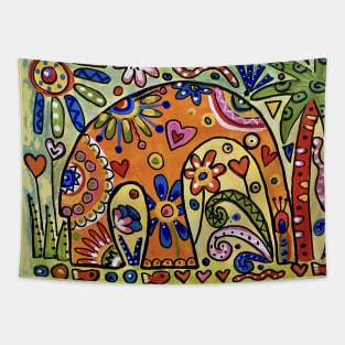 Baba Cool Elephant Tapestry