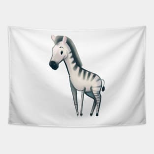 Cute Zebra Drawing Tapestry