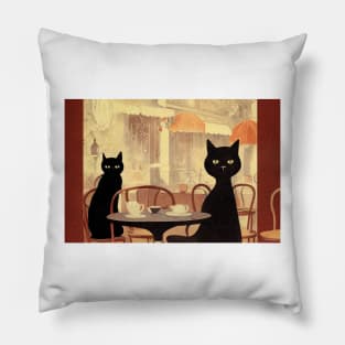 Café Des Chats Pillow