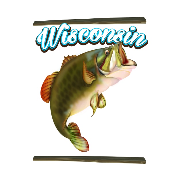 Wisconsin fishing poster by nickemporium1