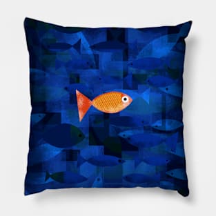 Goldfish with Abstract Background Pillow