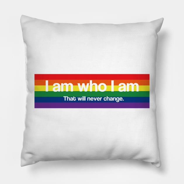 I am who I am - Pride Pillow by flyinghigh5