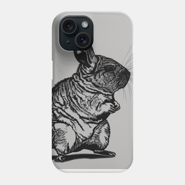 Chinchillas Shadow Silhouette Anime Style Collection No. 10 Phone Case by cornelliusy