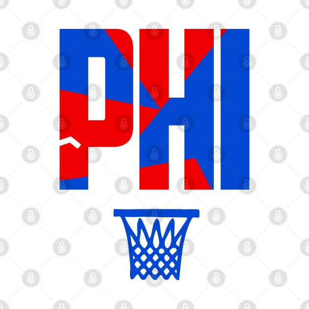 Philadelphia Retro Basketball Art by funandgames