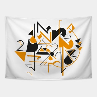 Abstract artwork number 2 - Black and Orange Tapestry