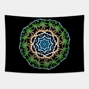 Tropical Island Themed Mandala Tapestry