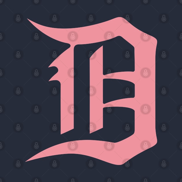 Pink  Detroit D by Blasé Splee Design : Detroit