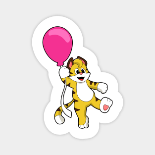 Tiger with Balloon Magnet