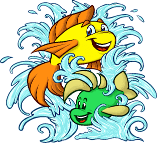 Freddi Fish & Luther (Japanese Koi Tattoo) Magnet