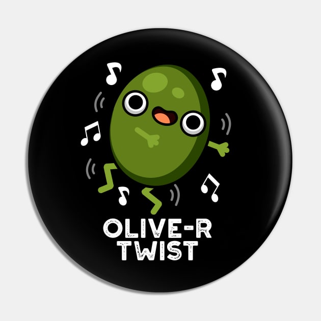 Olive-r Twist Cute Fruit Olive Pun Pin by punnybone