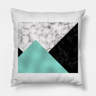 Mint marble V Pillow