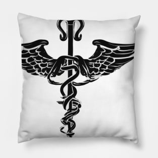 Caduceus Black Shadow Silhouette Anime Style Collection No. 196 Pillow