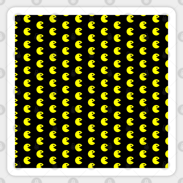 Pacman Pattern Pacman Game Sticker Teepublic Ah…blinky, pinky, inky, and clyde…or oikake, machibusi, kimagure, and otoboke if you prefer. pacman pattern
