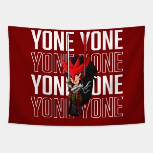 Yone - white background Tapestry