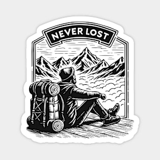 Never Lost - hiking Magnet
