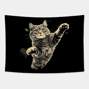 Catzilla Cat Reign of Terror Tapestry