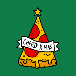 Cheesy X-Mas Pizza Slice T-Shirt