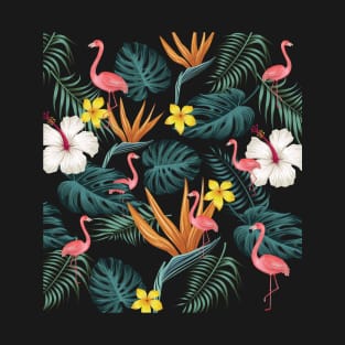 Flamingo Pattern Design T-Shirt