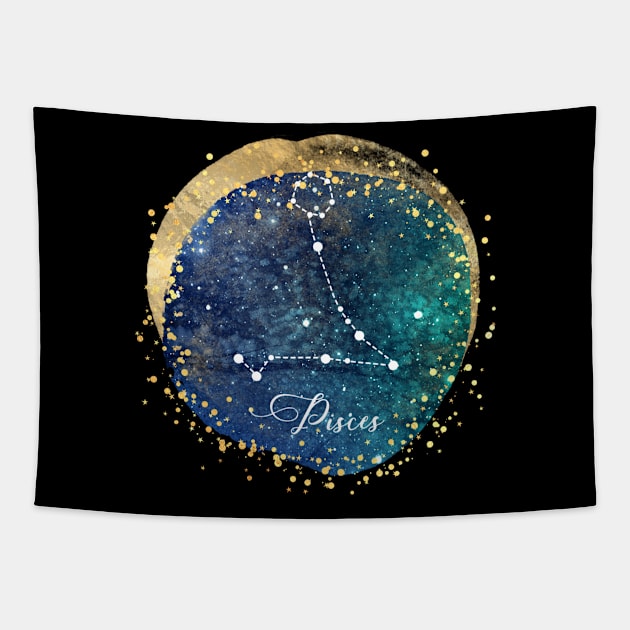 Pisces Constellation Tapestry by Underthespell