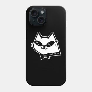 Cool black cat in glasses , cat gentleman Phone Case