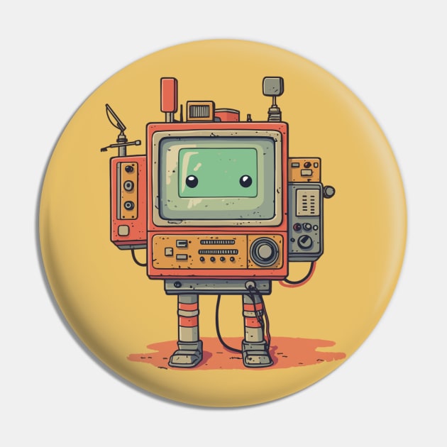 Mechanical Symphony TV Robot Pin by Cinnamon Skies