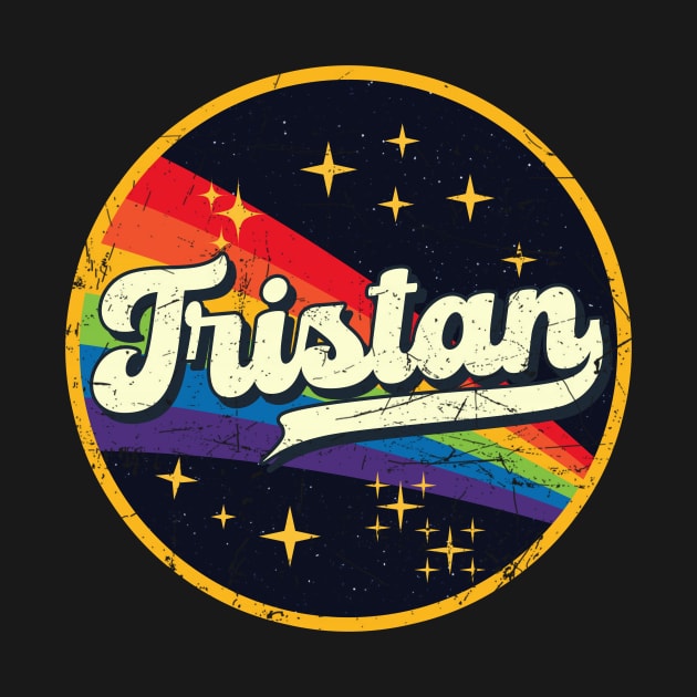 Tristan // Rainbow In Space Vintage Grunge-Style by LMW Art