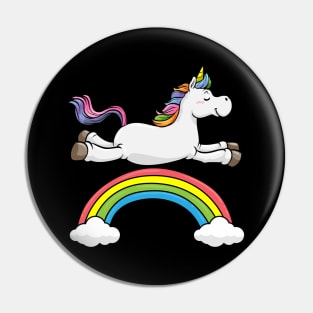 Unicorn with Rainbow and Clouds Pin