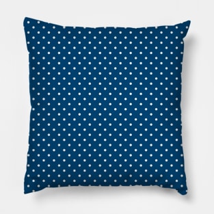 Blue White Dots Back To School Pattern Pillow