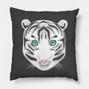 White Bengal Tiger Pillow