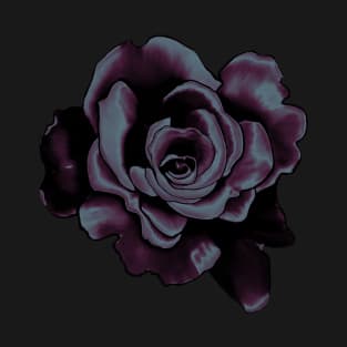 Black Rose Drawing T-Shirt