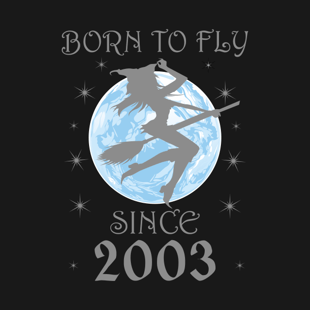 BORN TO FLY SINCE 1935 WITCHCRAFT T-SHIRT | WICCA BIRTHDAY WITCH GIFT by Chameleon Living