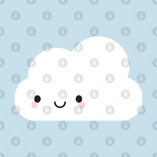 Happy Kawaii Cloud by marcelinesmith